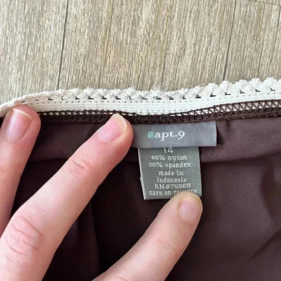 Womens Apt. 9 Brown Bikini Bottom - 14 - Picture 4 of 4